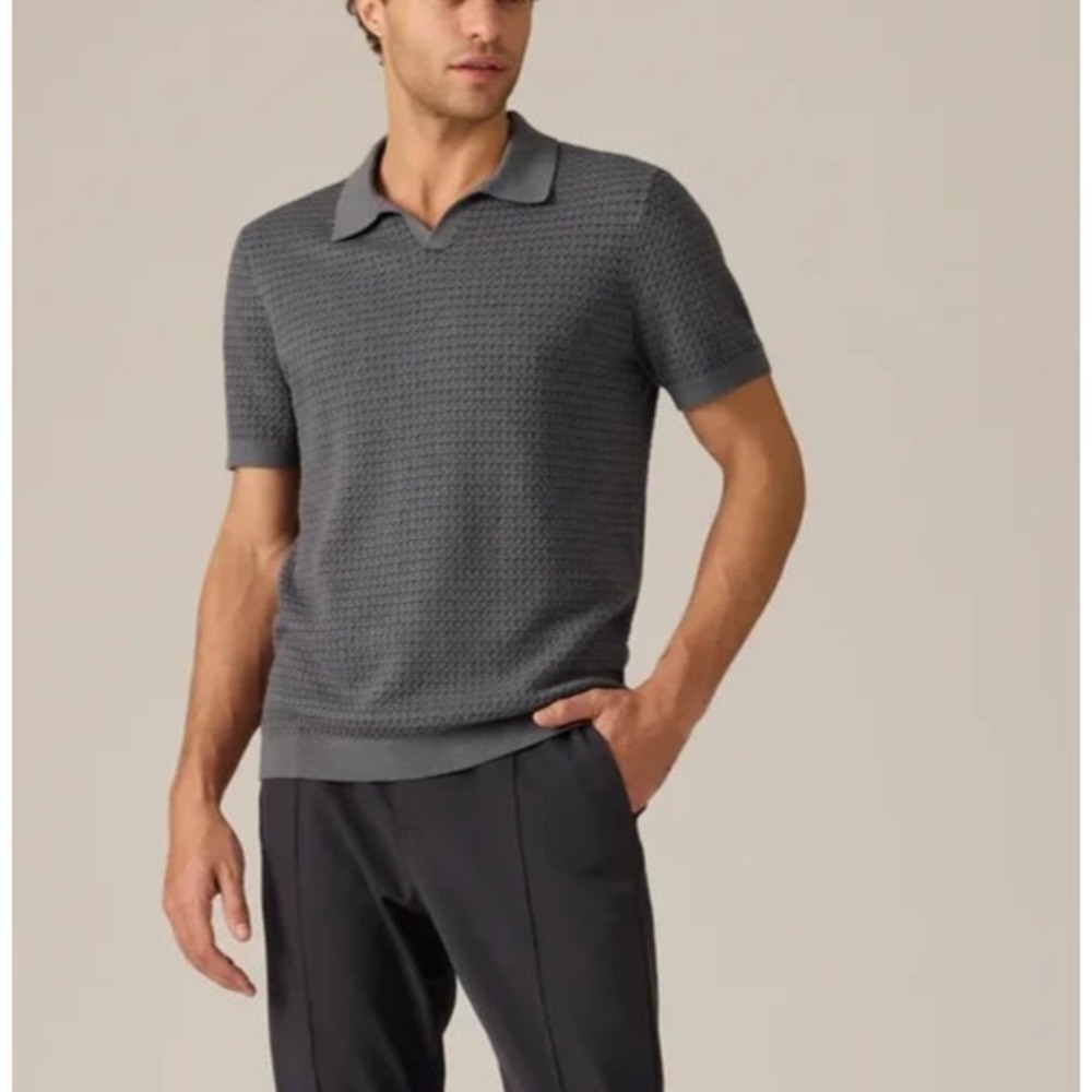 Rhone Johnny Collar Polo t-Shirt XL Textured Preppy Knit Sweater A011388